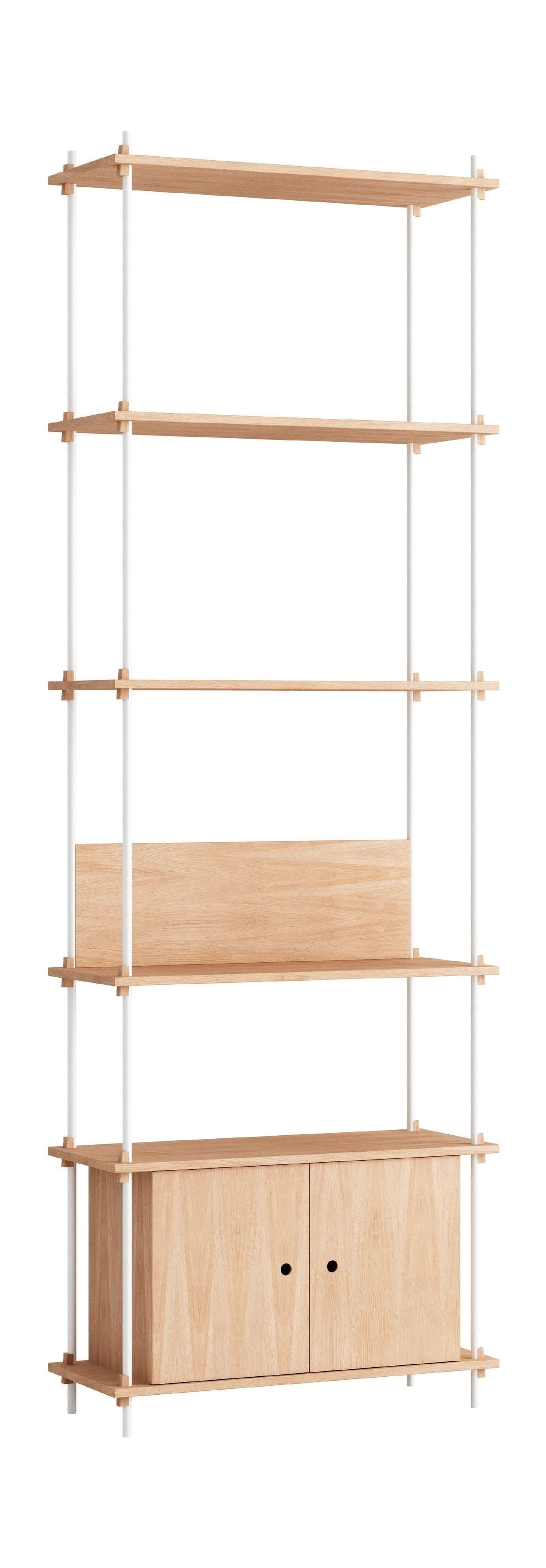 [product_category]-Moebe Shelving System S.255.1.B, Oak/White-Moebe-5713520007828-S.255.1.B.OA.WH-MOE-1