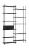 Systém Shelving Moebe S.255.2.a, černá/černá