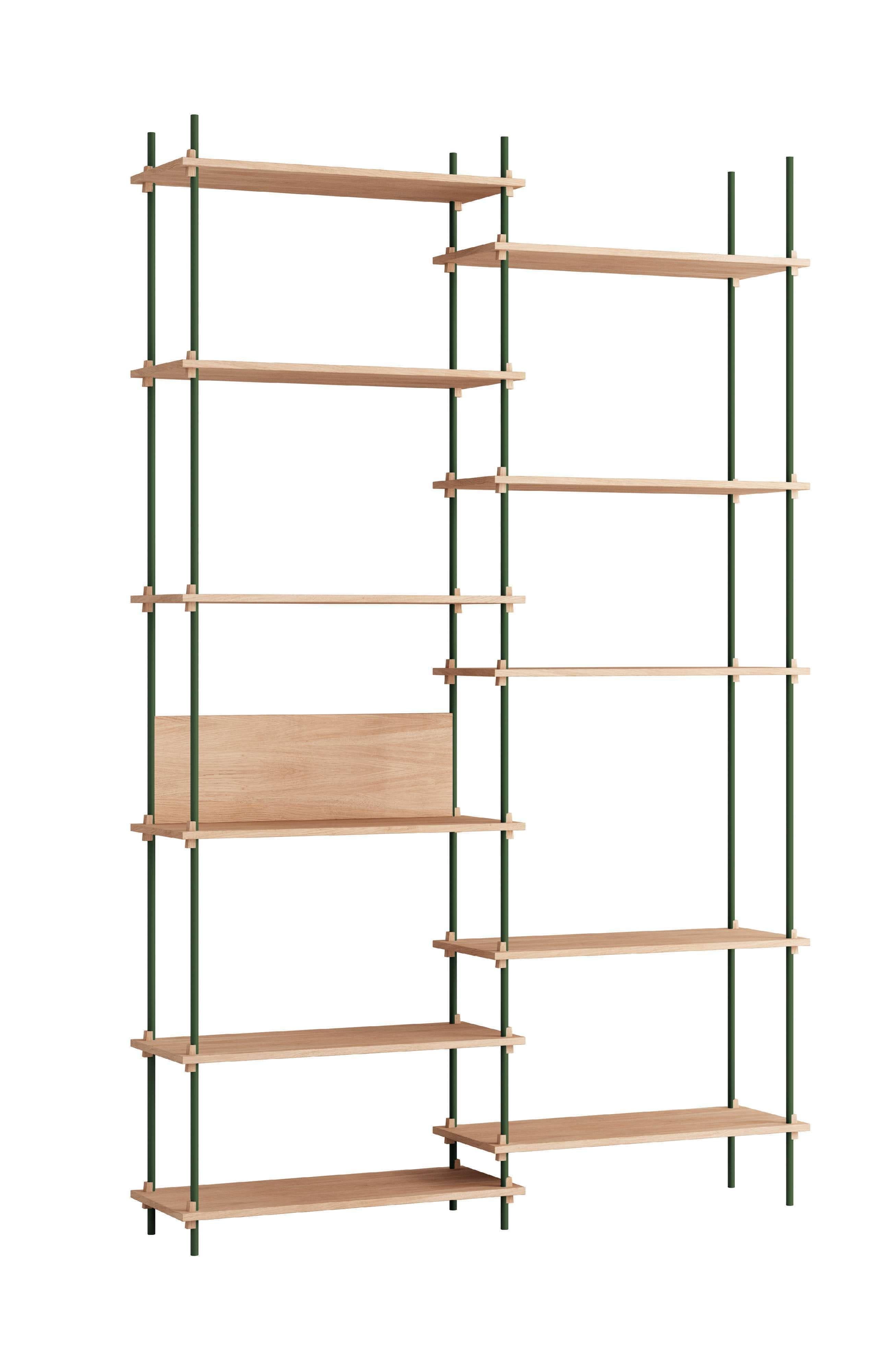 [product_category]-Moebe Shelving System S.255.2.A, Oak/Pine Green-Moebe-5713520012877-S.255.2.A.OA.PG-MOE-1