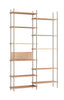 Moebe Shelving System S.255.2.a, dub/teplá šedá