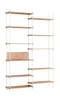 Moebe Shelving System S.255.2.a, dub/bílý
