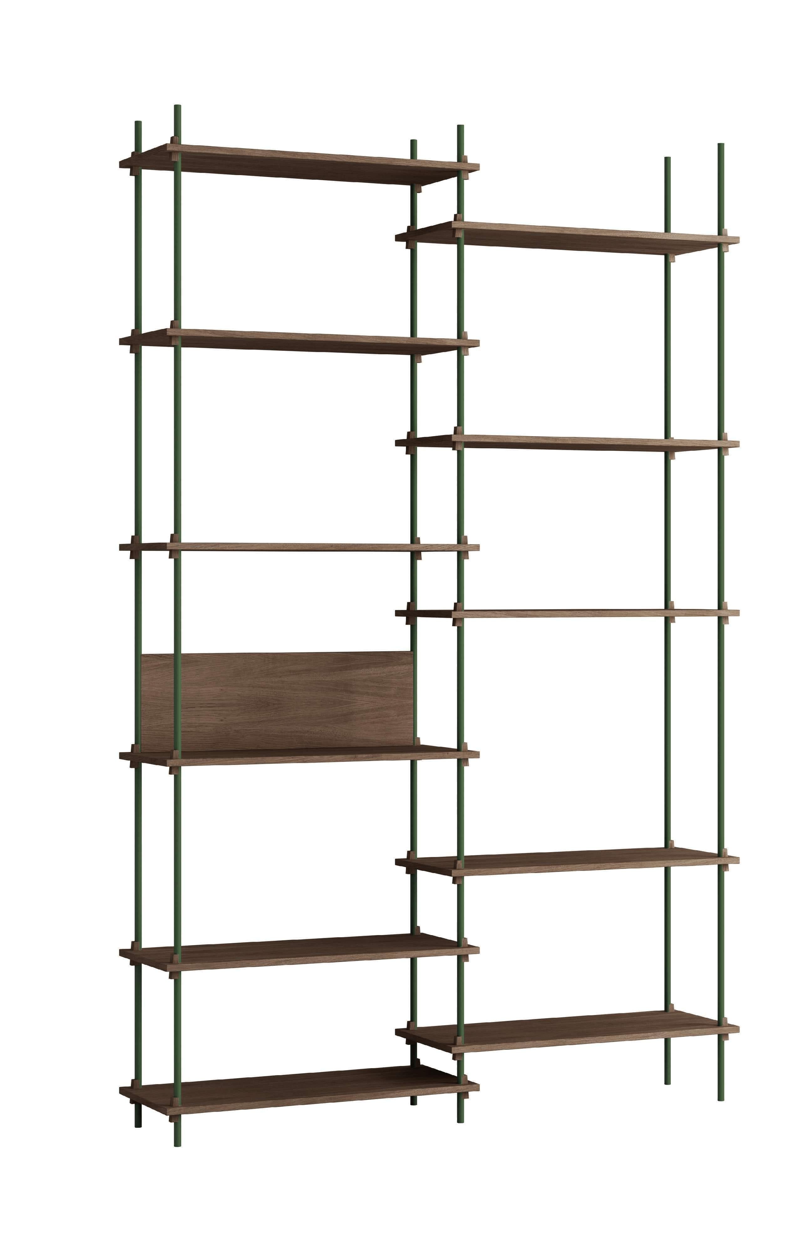 [product_category]-Moebe Shelving System S.255.2.A, Smoked Oak/Pine Green-Moebe-5713520013652-S.255.2.A.SO.PG-MOE-1