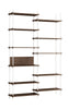 Moebe Shelving System S.255.2.a, uzený dub/bílý