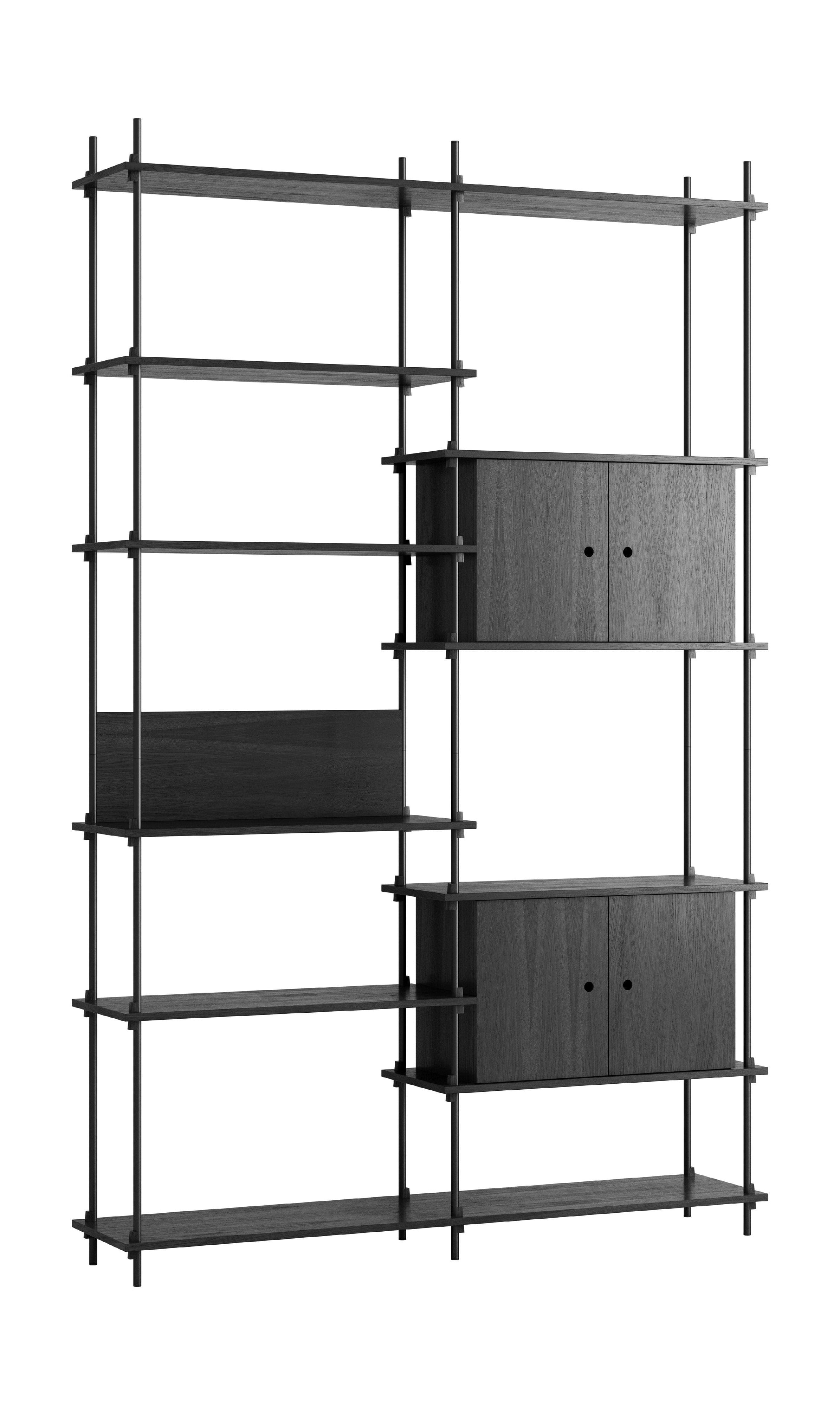 [product_category]-Moebe Shelving System S.255.2.C, Black/Black-Moebe-5713520006517-S.255.2.C.BL.BL-MOE-5
