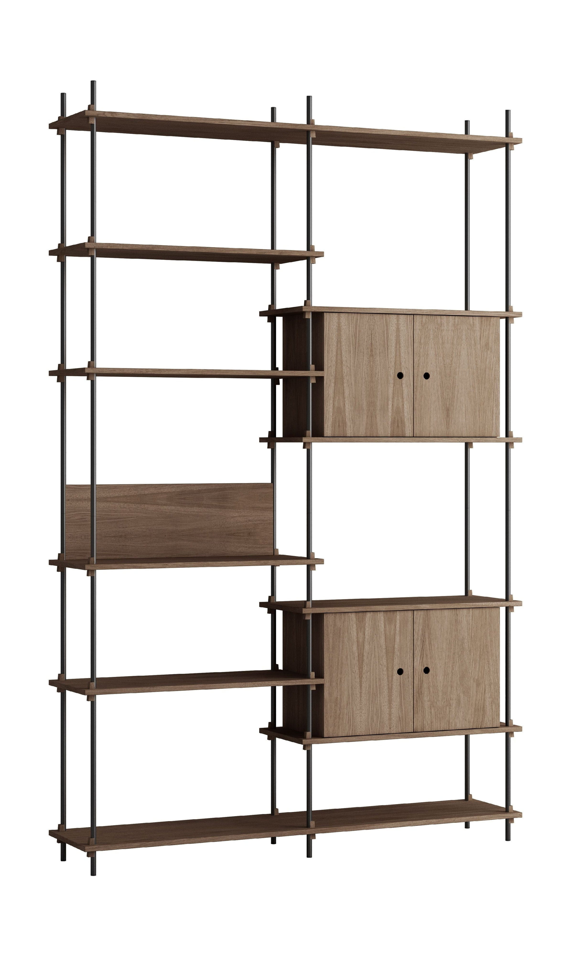 [product_category]-Moebe Shelving System S.255.2.C, Smoked Oak/Black-Moebe-5713520011139-S.255.2.C.SO.BL-MOE-1