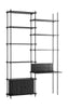 Moebe Shelving System S.255.2.e, černá/černá