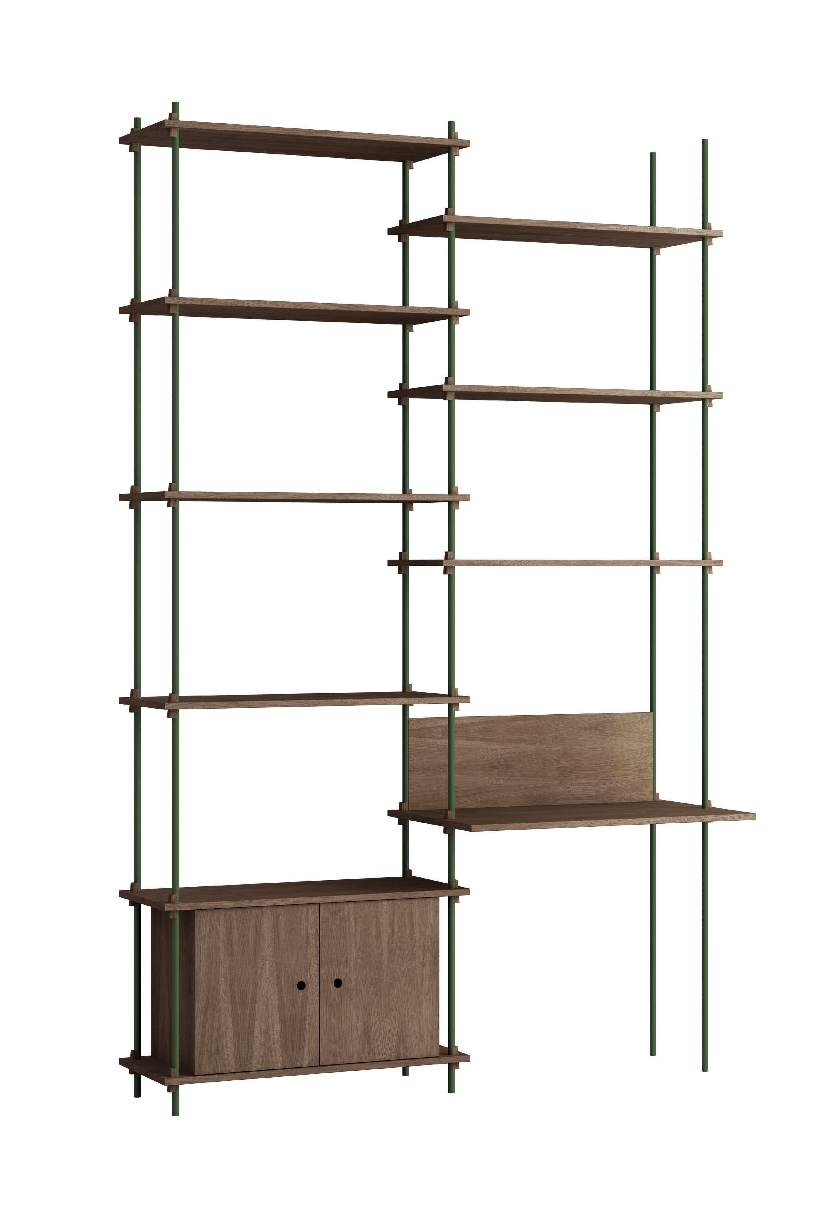 [product_category]-Moebe Shelving System S.255.2.E, Smoked Oak/Pine Green-Moebe-5713520013690-S.255.2.E.SO.PG-MOE-1