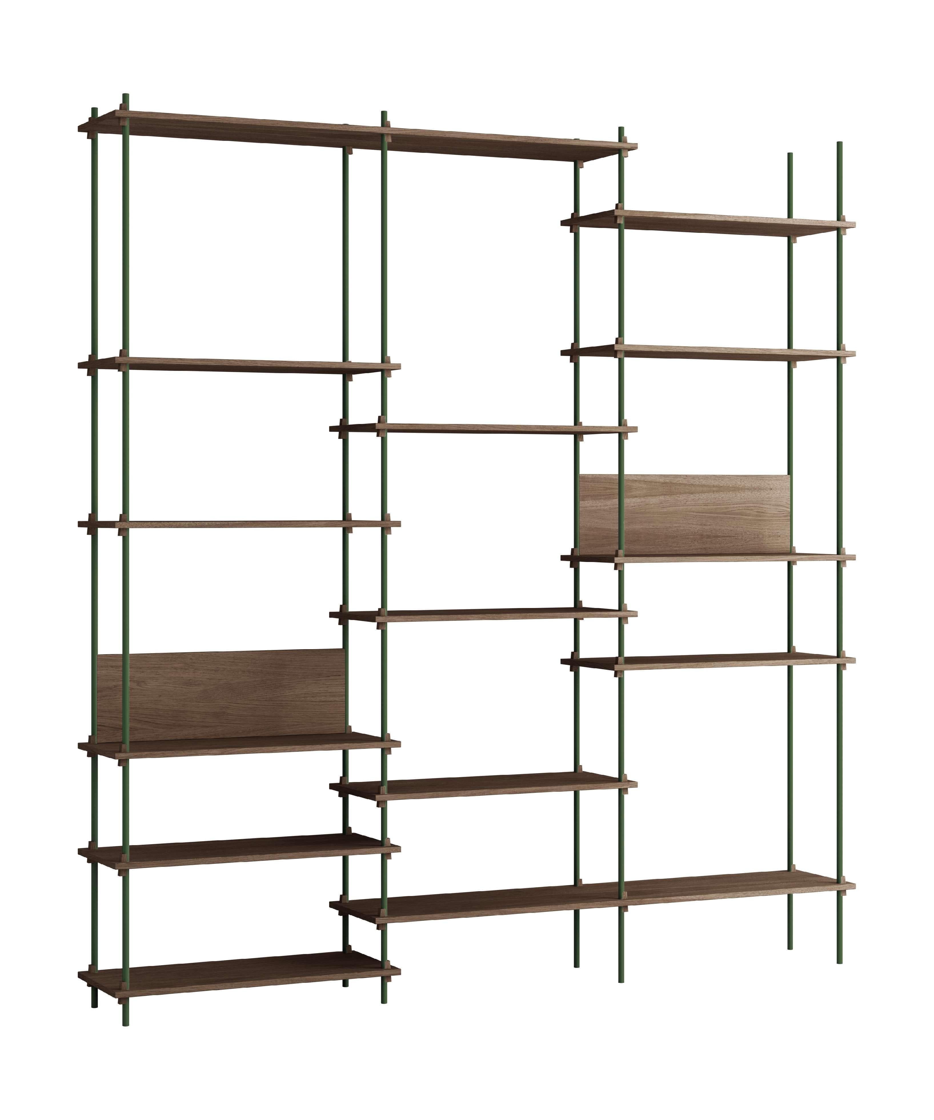 [product_category]-Moebe Shelving System S.255.3.A, Smoked Oak/Pine Green-Moebe-5713520013829-S.255.3.A.SO.PG-MOE-13
