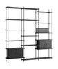 Moebe Shelving System S.255.3.b, černá/černá