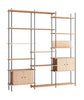 Systém Shelving Moebe S.255.3.b, Oak/Black