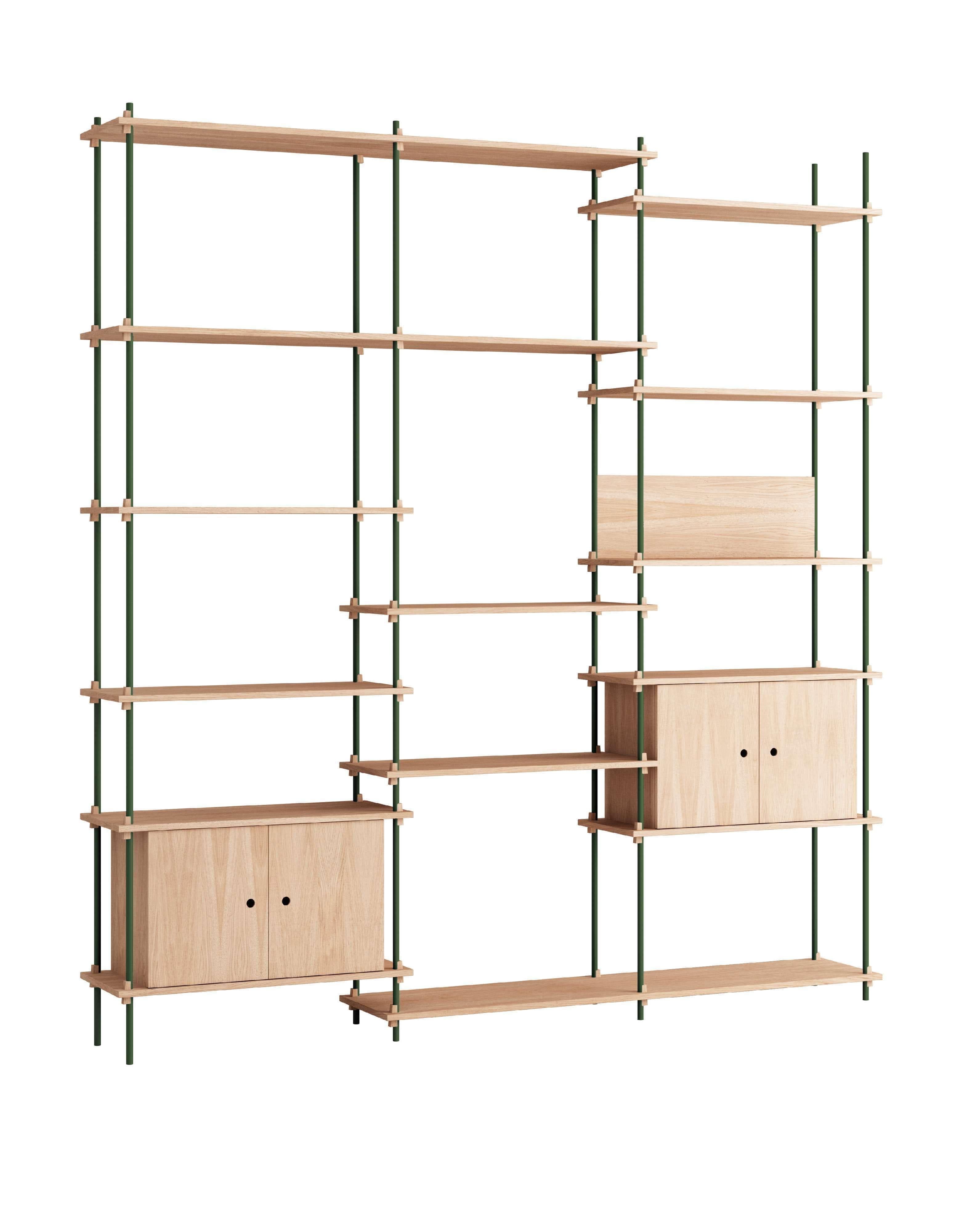 [product_category]-Moebe Shelving System S.255.3.B, Oak/Pine Green-Moebe-5713520013058-S.255.3.B.OA.PG-MOE-1