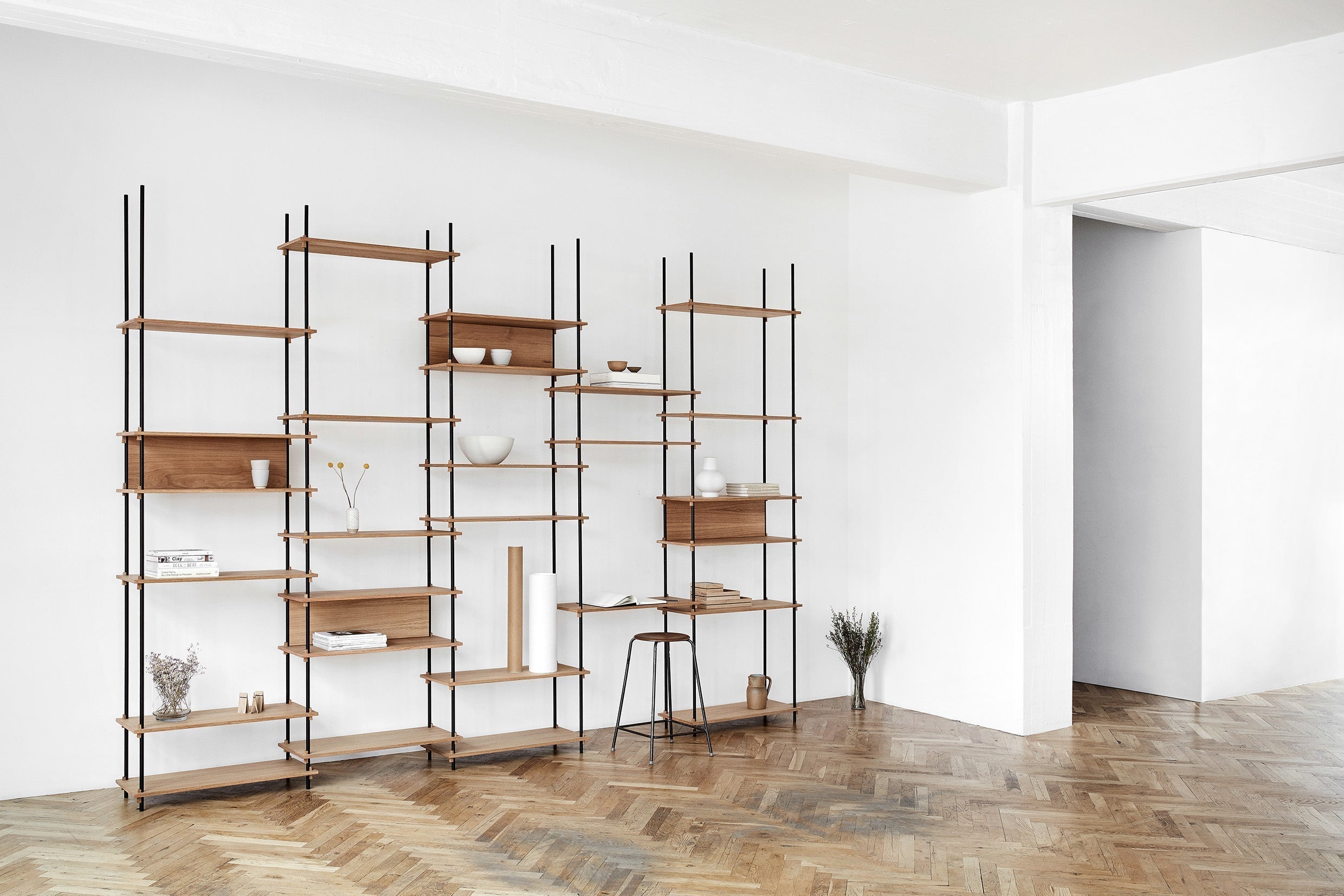 [product_category]-Moebe Shelving System S.65.1.A, Oak/Black-Moebe-5713520005336-S.65.1.A.OA.BL-MOE-51