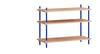Moebe Shegving System S.65.1.A, Oak/Deep Blue