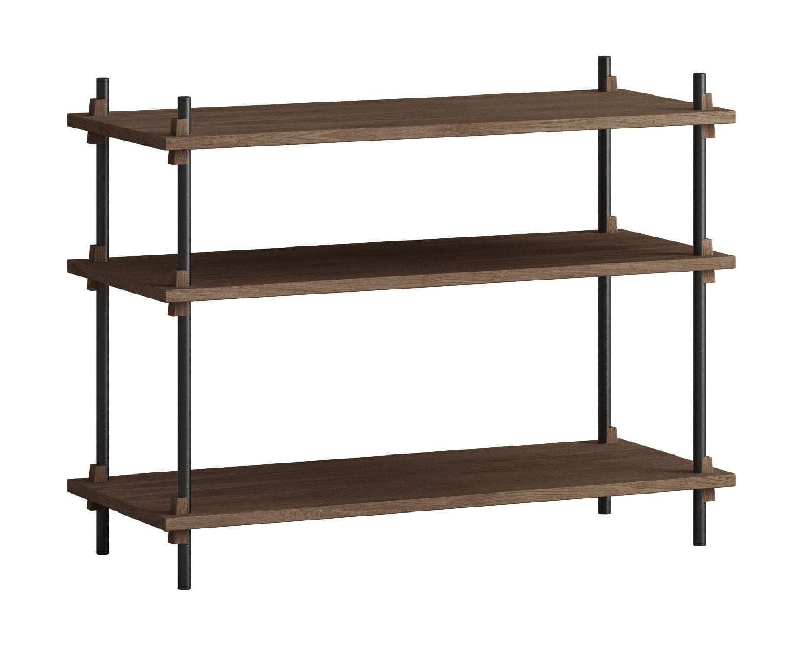 [product_category]-Moebe Shelving System S.65.1.A, Smoked Oak/Black-Moebe-5713520011221-S.65.1.A.SO.BL-MOE-1