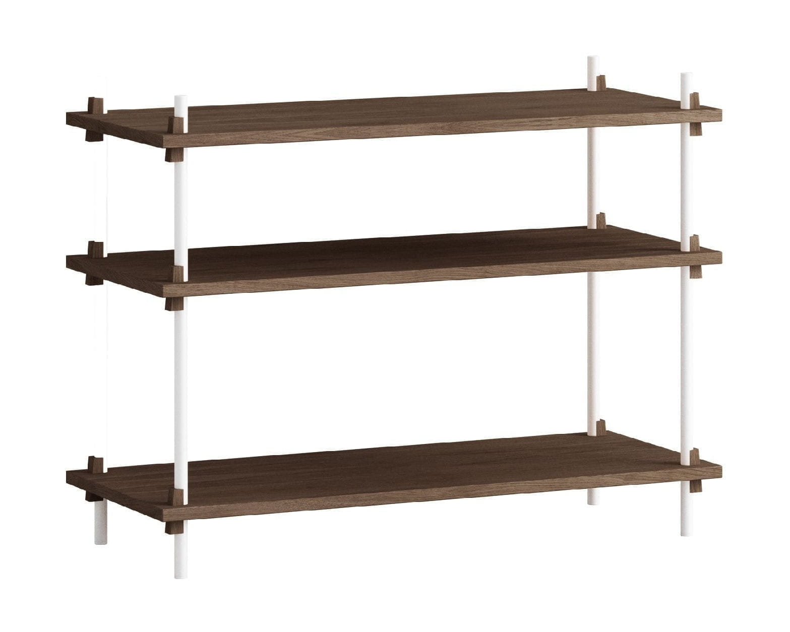 [product_category]-Moebe Shelving System S.65.1.A, Smoked Oak/White-Moebe-5713520010453-S.65.1.A.SO.WH-MOE-1
