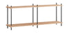 Moebe Shelving System S.65.2.B, Oak/Black