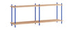 Moebe Shegving System S.65.2.B, Oak/Deep Blue