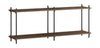 Moebe Shelving System S.65.2.b, uzený dub/černá