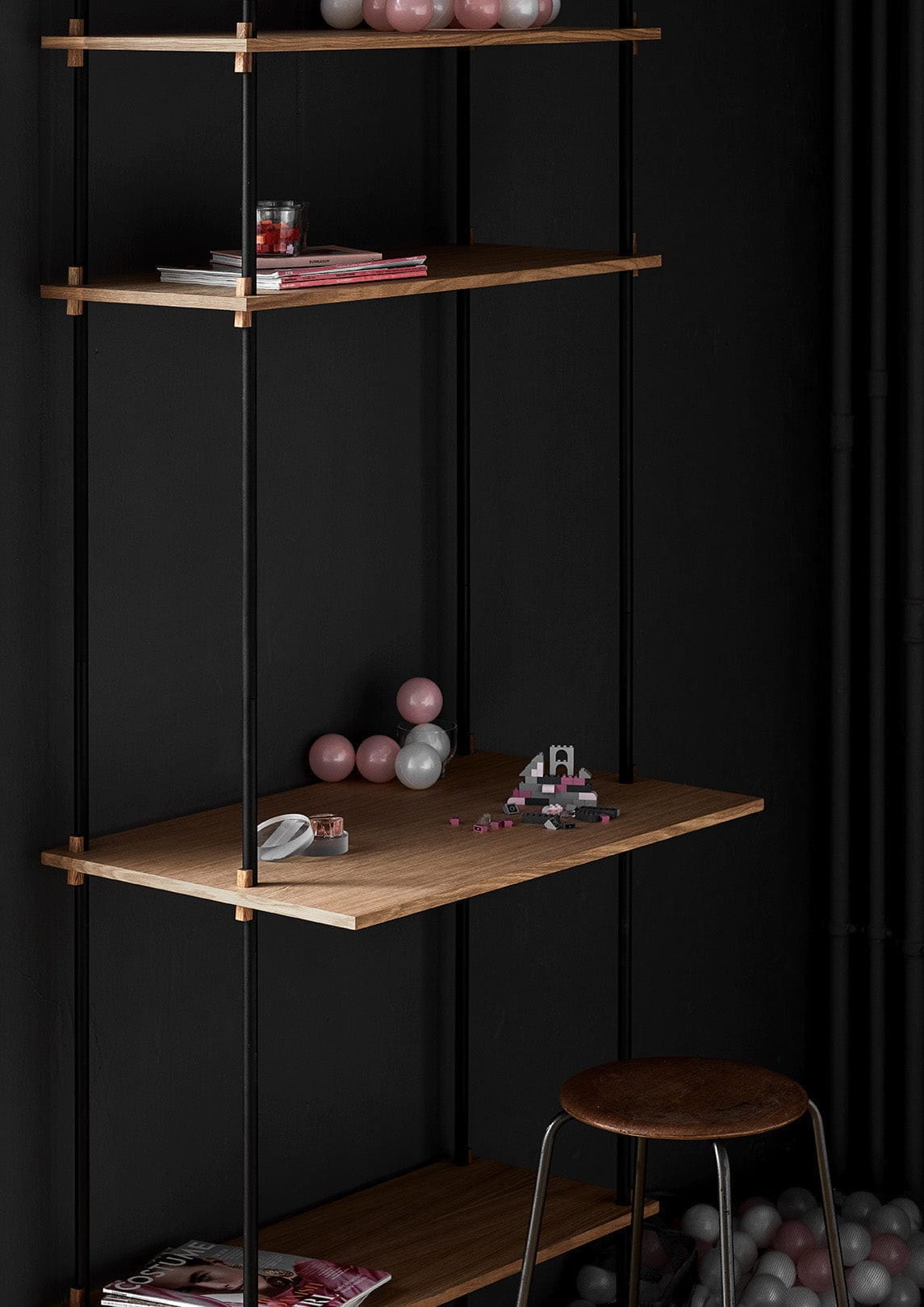 [product_category]-Moebe Shelving System S.85.1.A, Oak/Black-Moebe-5713520005350-S.85.1.A.OA.BL-MOE-40