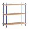 Moebe Shelving System S.85.1.A, Oak/Deep Blue