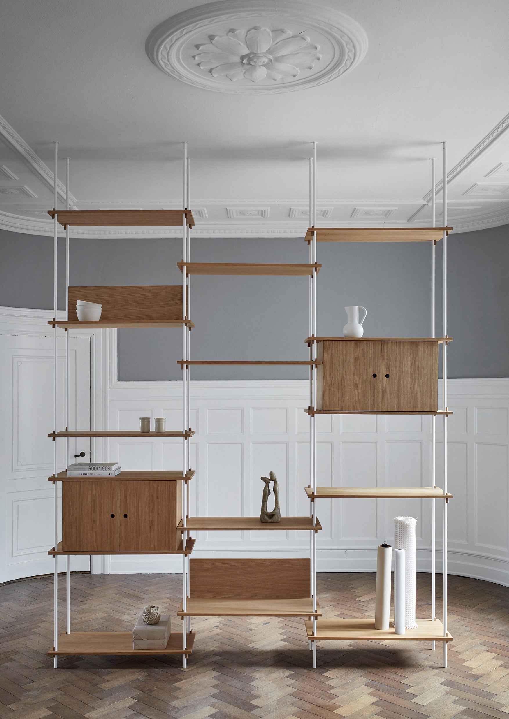 [product_category]-Moebe Shelving System S.85.1.A, Oak/White-Moebe-5713520007705-S.85.1.A.OA.WH-MOE-56