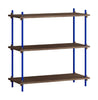 Moebe Shelving System S.85.1.A, uzený dub/tmavě modrá