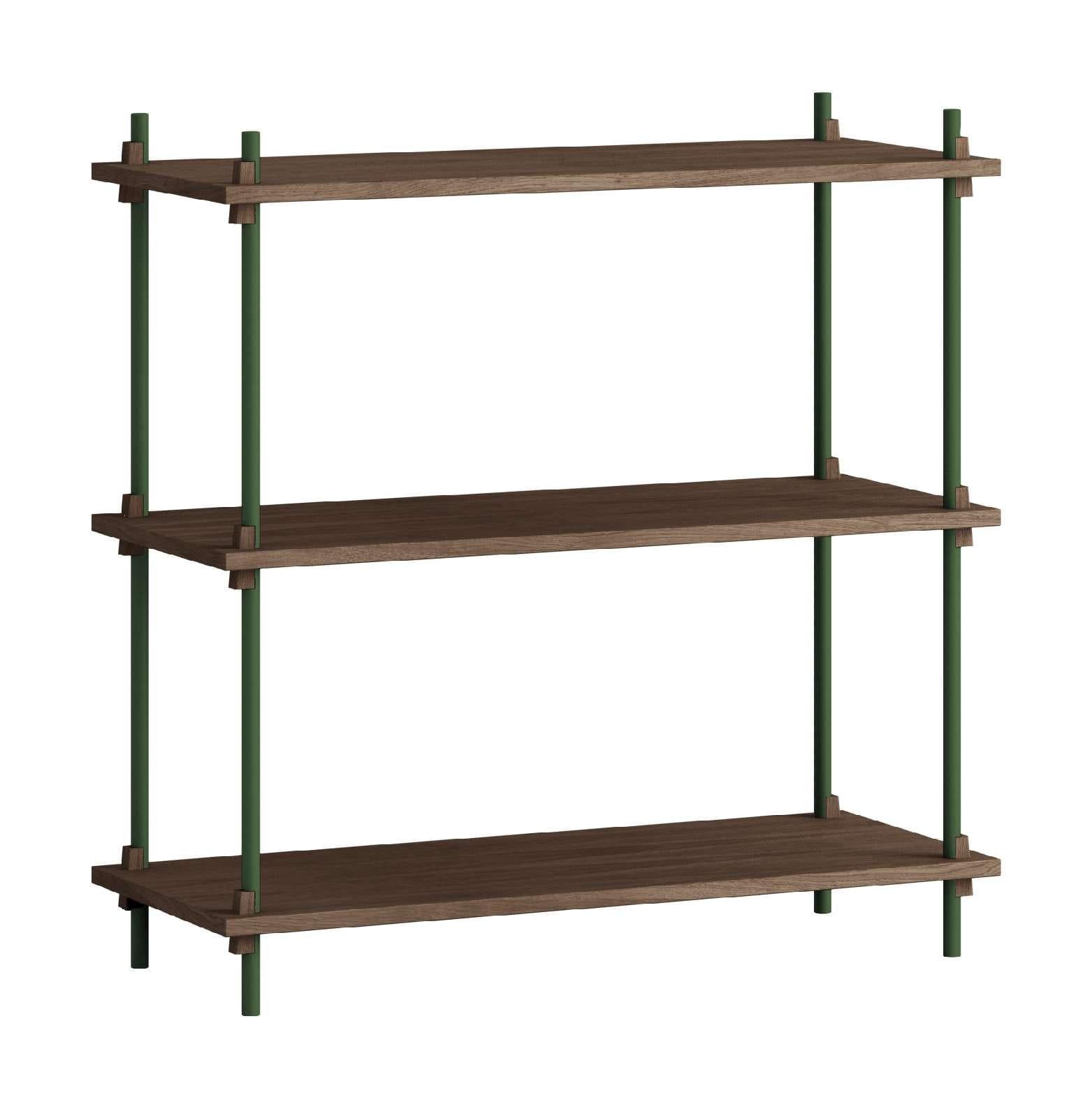 [product_category]-Moebe Shelving System S.85.1.A, Smoked Oak/Pine Green-Moebe-5713520013300-S.85.1.A.SO.PG-MOE-13