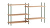 Moebe Shegving System S.85.2.a, Oak/Pine Green