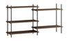Moebe Shelving System S.85.2.a, uzený dub/černá