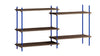 Moebe Shelving System S.85.2.a, uzený dub/hluboká modrá