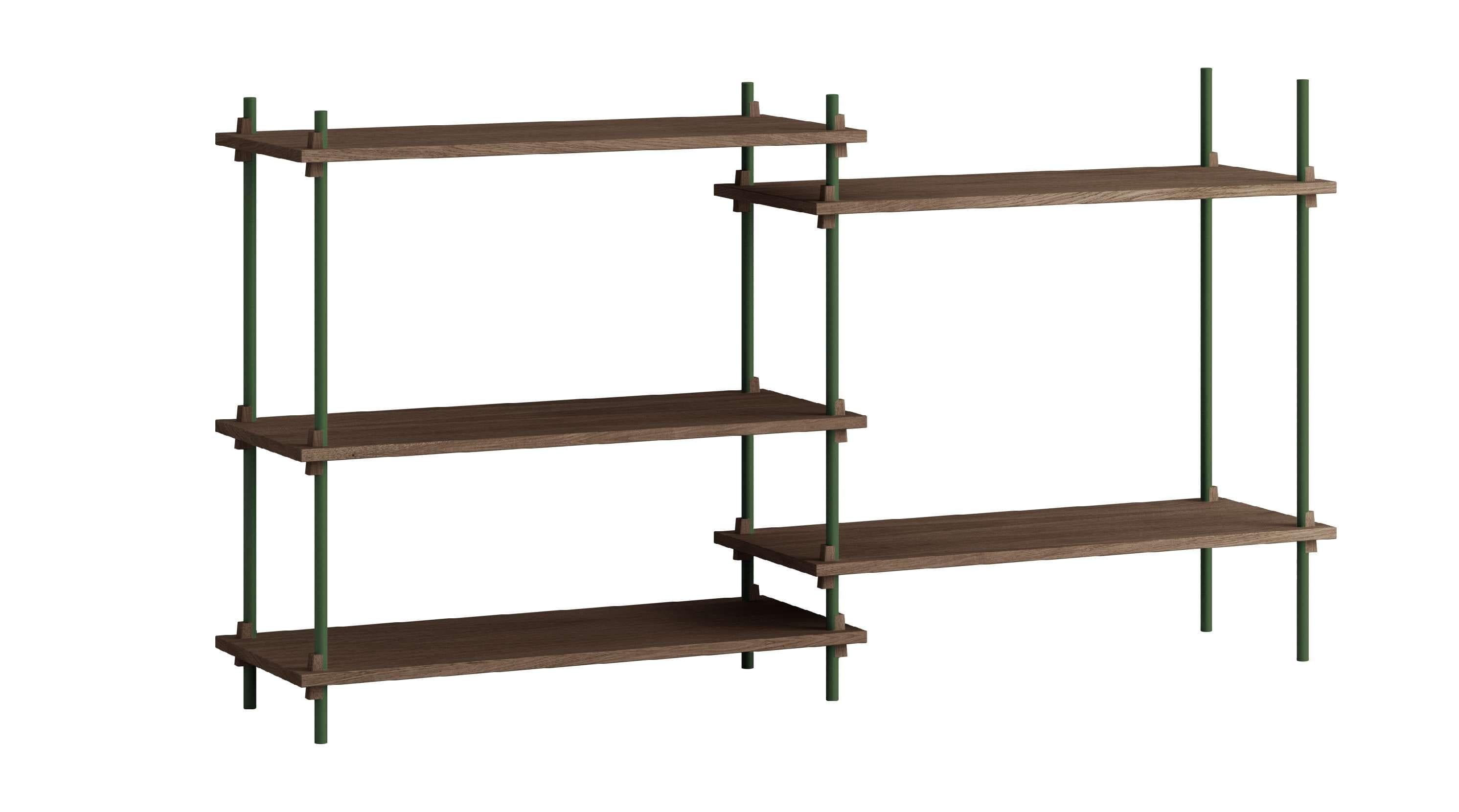 [product_category]-Moebe Shelving System S.85.2.A, Smoked Oak/Pine Green-Moebe-5713520013515-S.85.2.A.SO.PG-MOE-13