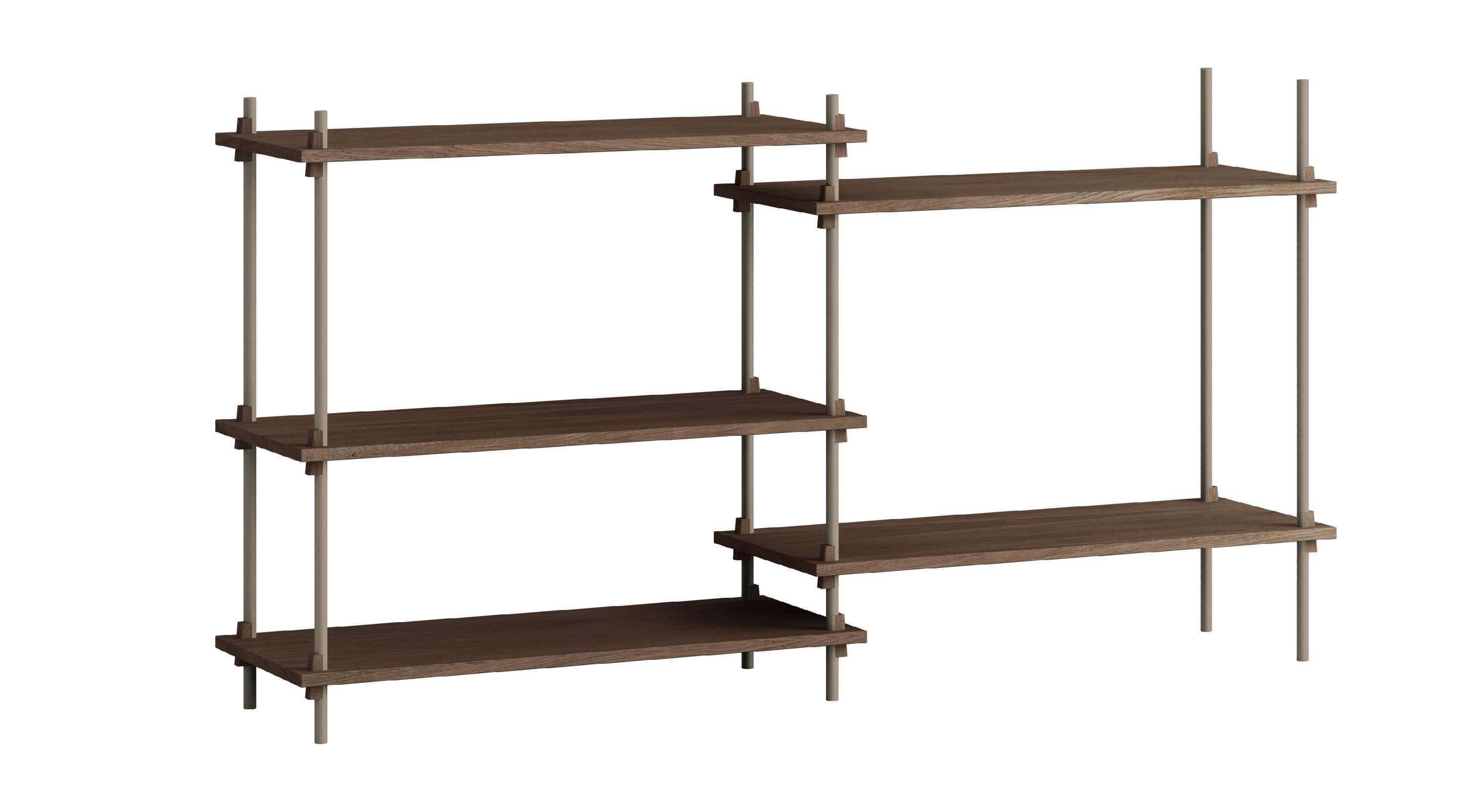 [product_category]-Moebe Shelving System S.85.2.A, Smoked Oak/Warm Grey-Moebe-5713520016639-S.85.2.A.SO.WG-MOE-1