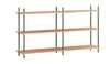 Moebe Shegving System S.85.2.b, Oak/Pine Green
