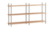 Moebe Shelving System S.85.2.b, dub/teplá šedá