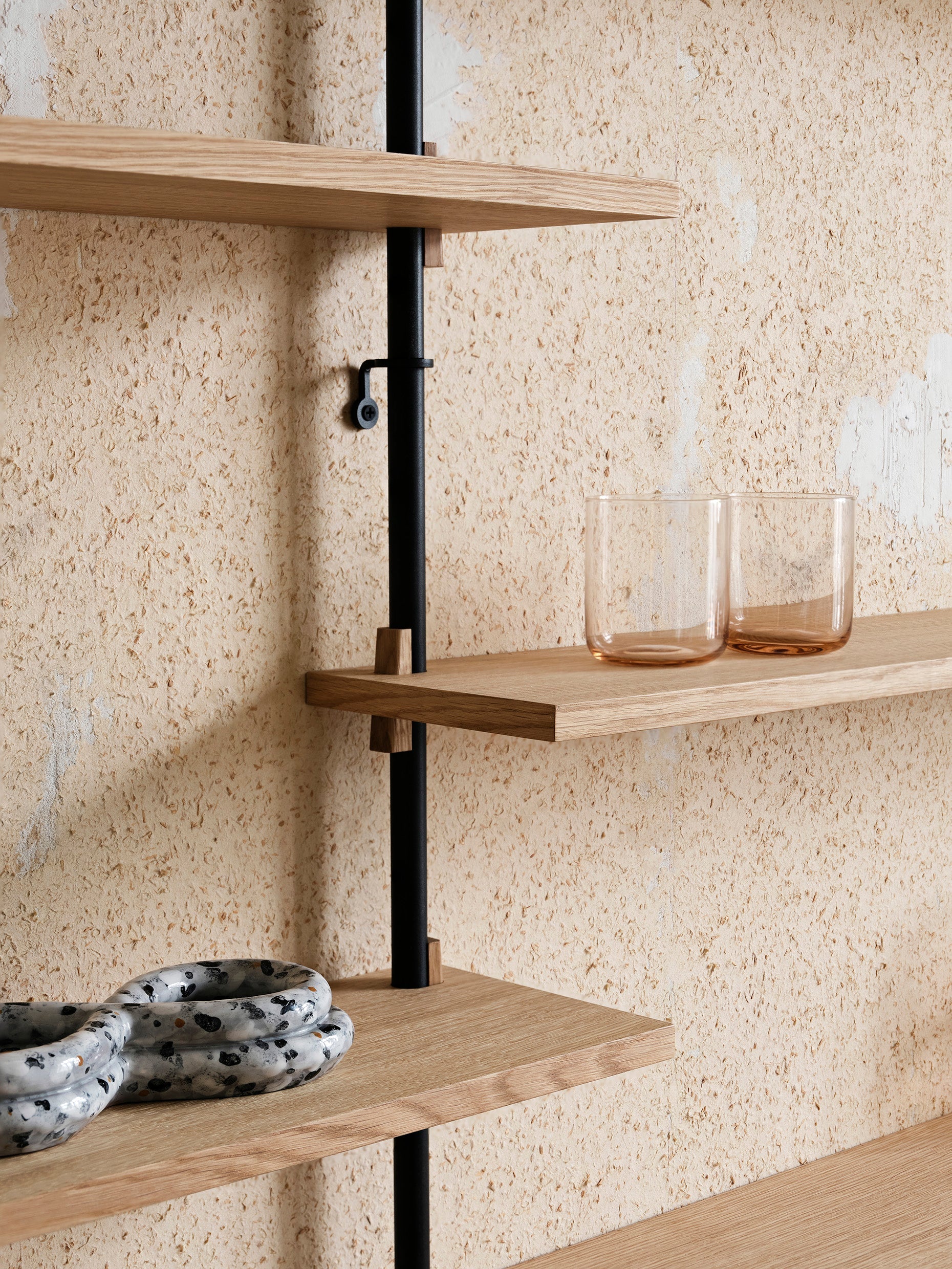[product_category]-Moebe Wall Shelving Ws.115.1, Oak/Black-Moebe-5713520005213-WS.115.1.OA.BL-MOE-23