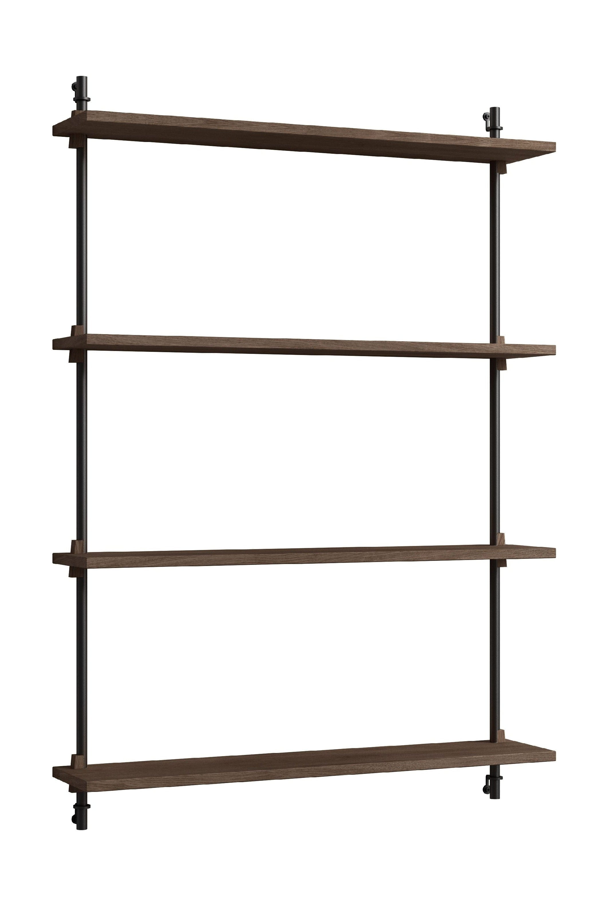[product_category]-Moebe Wall Shelving Ws.115.1, Smoked Oak/Black-Moebe-5713520011368-WS.115.1.SO.BL-MOE-3