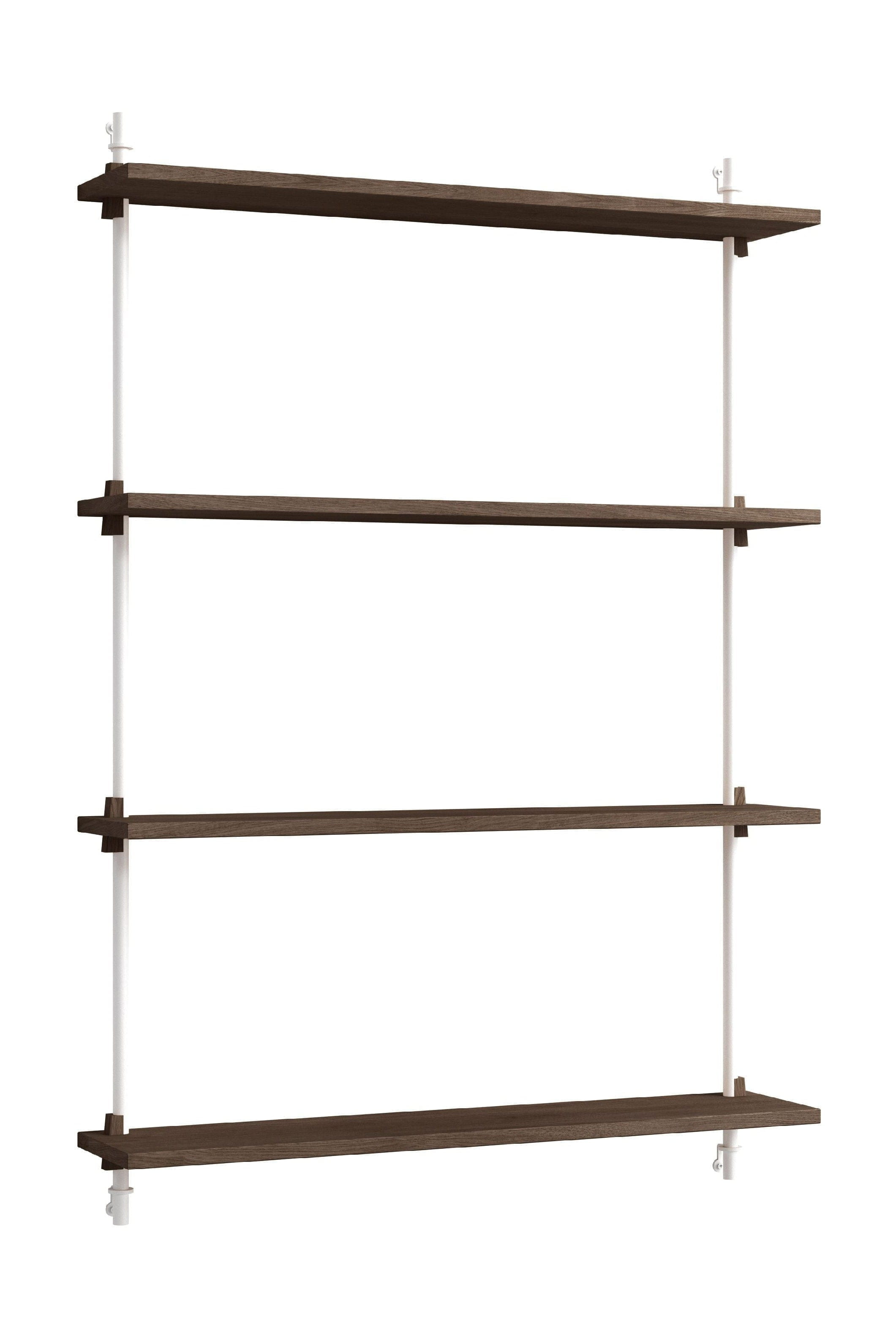 [product_category]-Moebe Wall Shelving Ws.115.1, Smoked Oak/White-Moebe-5713520010590-WS.115.1.SO.WH-MOE-1