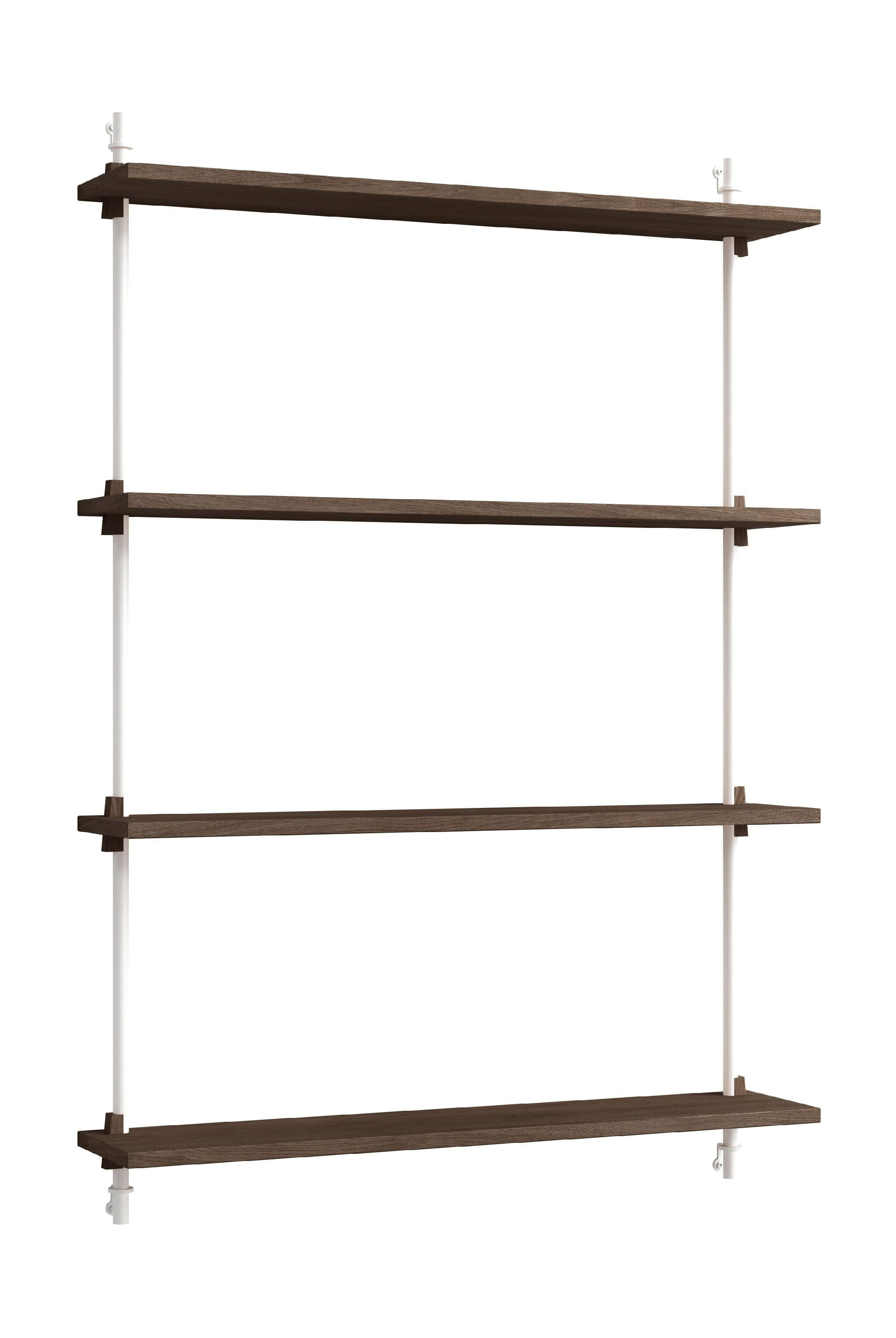 [product_category]-Moebe Wall Shelving Ws.115.1, Smoked Oak/White-Moebe-5713520010590-WS.115.1.SO.WH-MOE-2