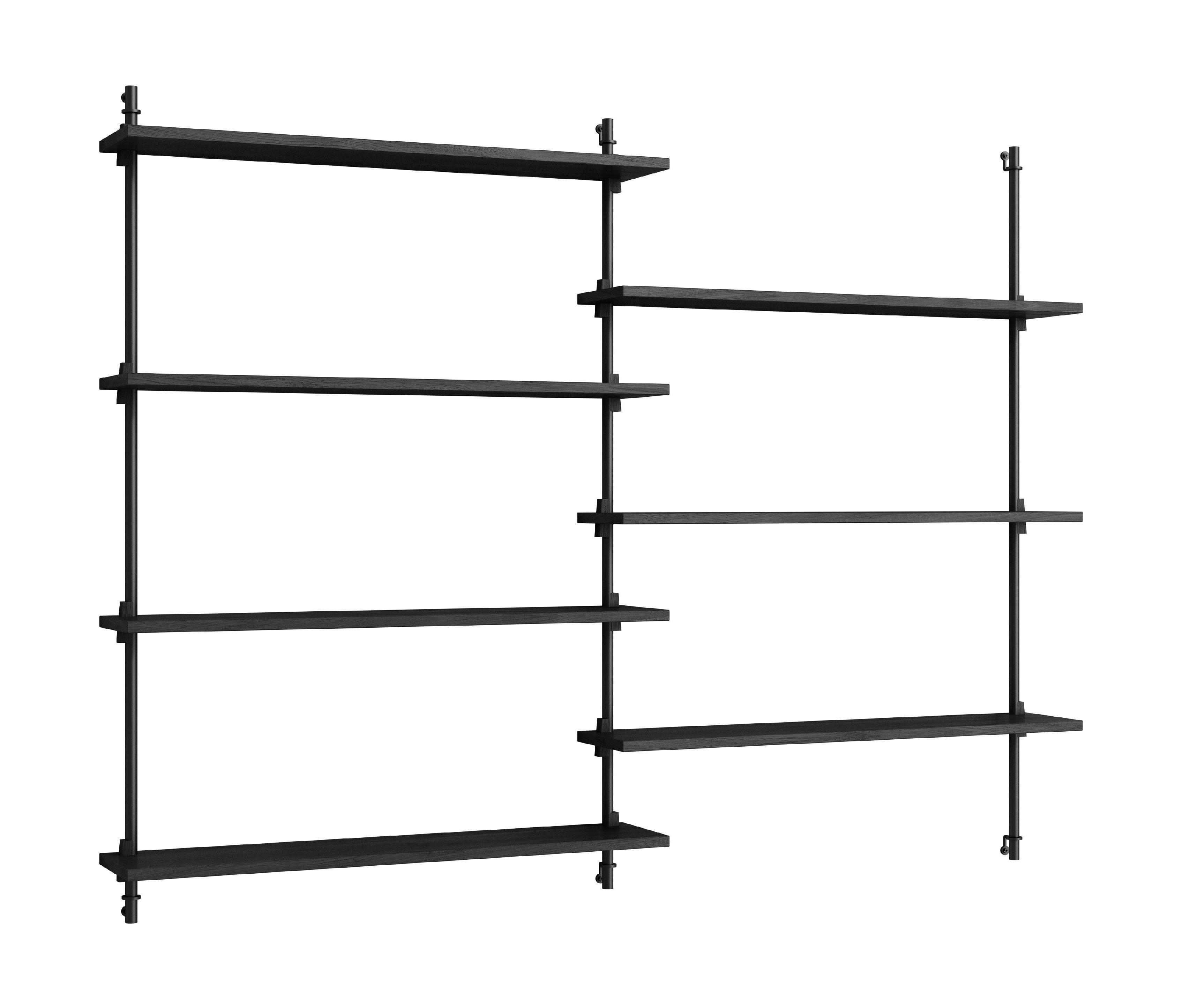 [product_category]-Moebe Wall Shelving Ws.115.2, Black/Black-Moebe-5713520006012-WS.115.2.BL.BL-MOE-6