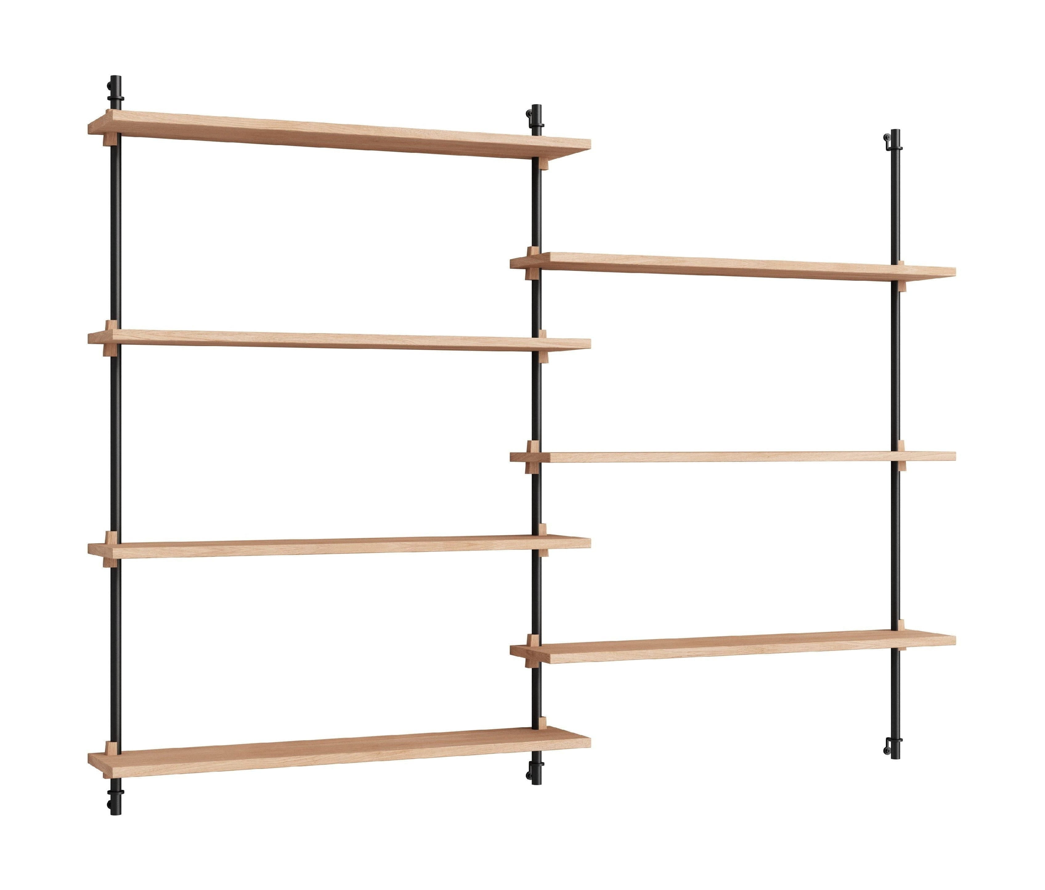 [product_category]-Moebe Wall Shelving Ws.115.2, Oak/Black-Moebe-5713520005220-WS.115.2.OA.BL-MOE-1