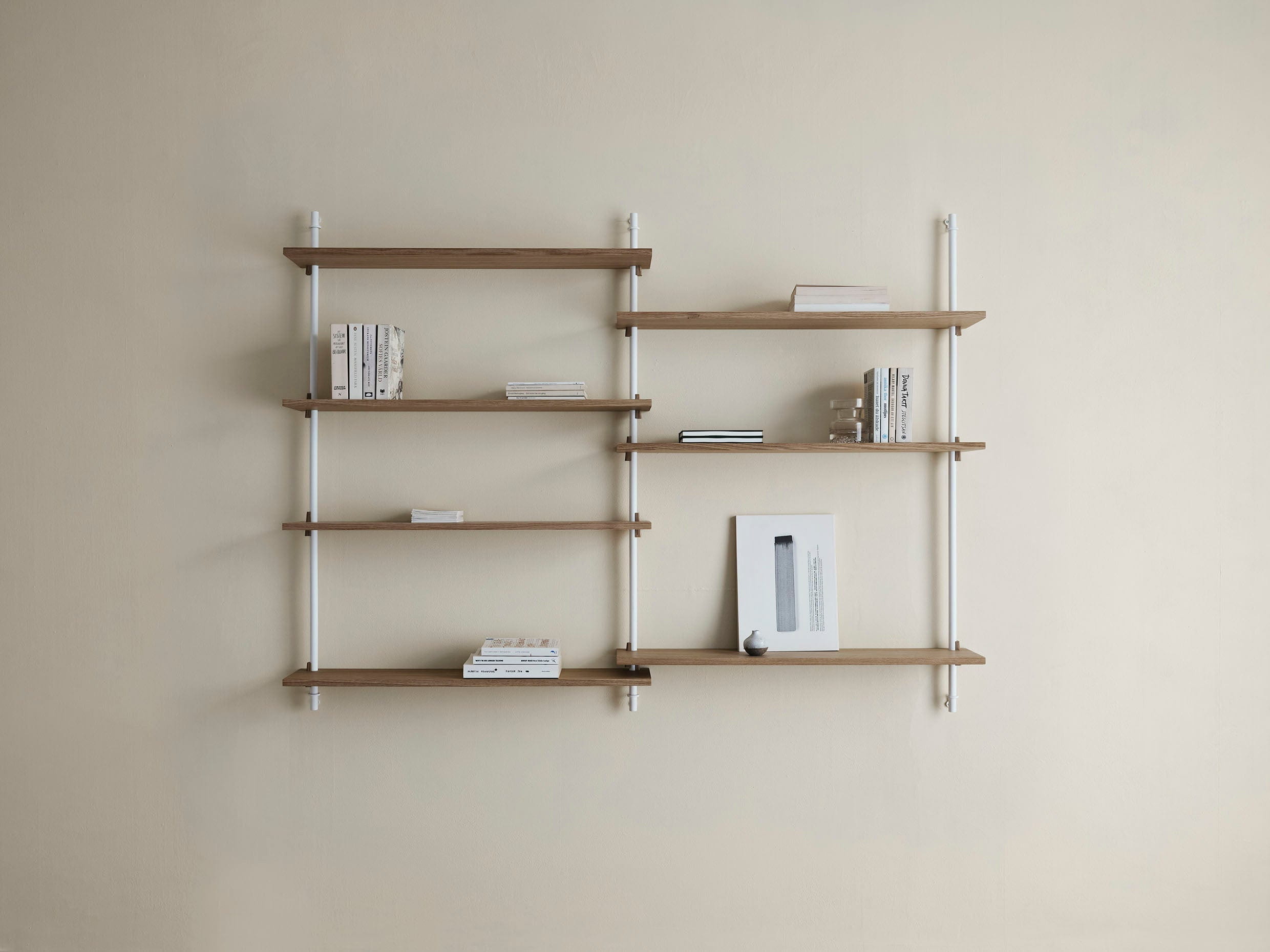 [product_category]-Moebe Wall Shelving Ws.115.2, Oak/White-Moebe-5713520007576-WS.115.2.OA.WH-MOE-4