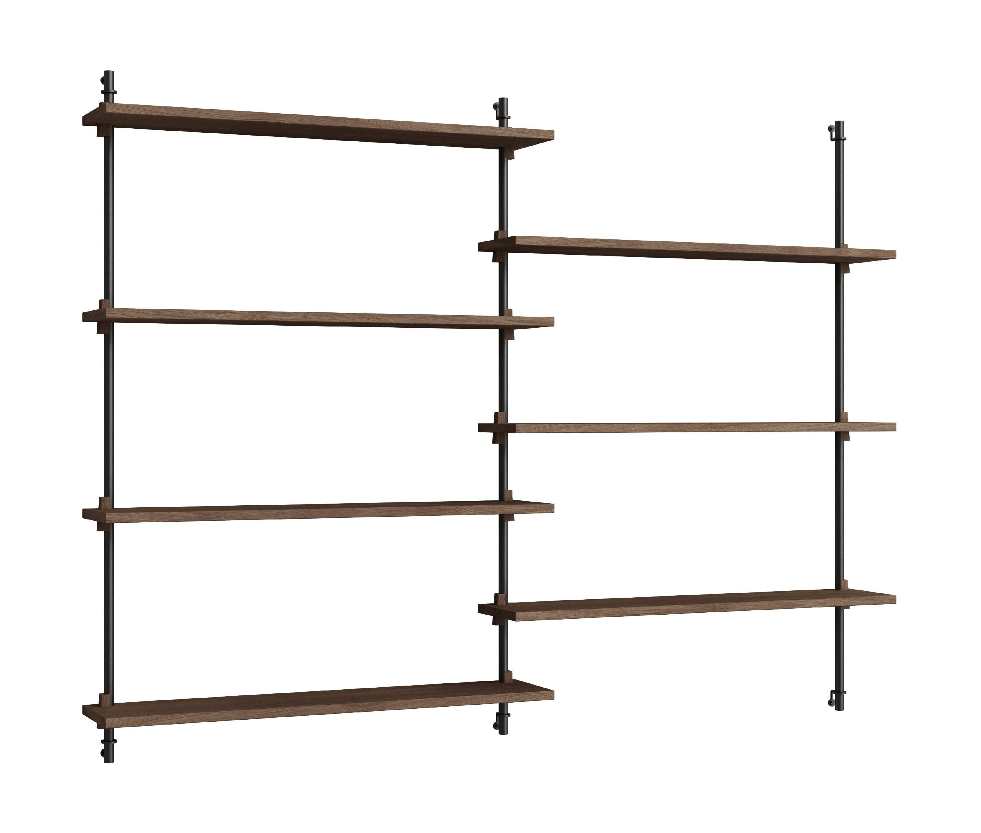 [product_category]-Moebe Wall Shelving Ws.115.2, Smoked Oak/Black-Moebe-5713520011375-WS.115.2.SO.BL-MOE-3