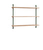 Regály stěny Moebe Ws.65.1, Oak/Pine Green
