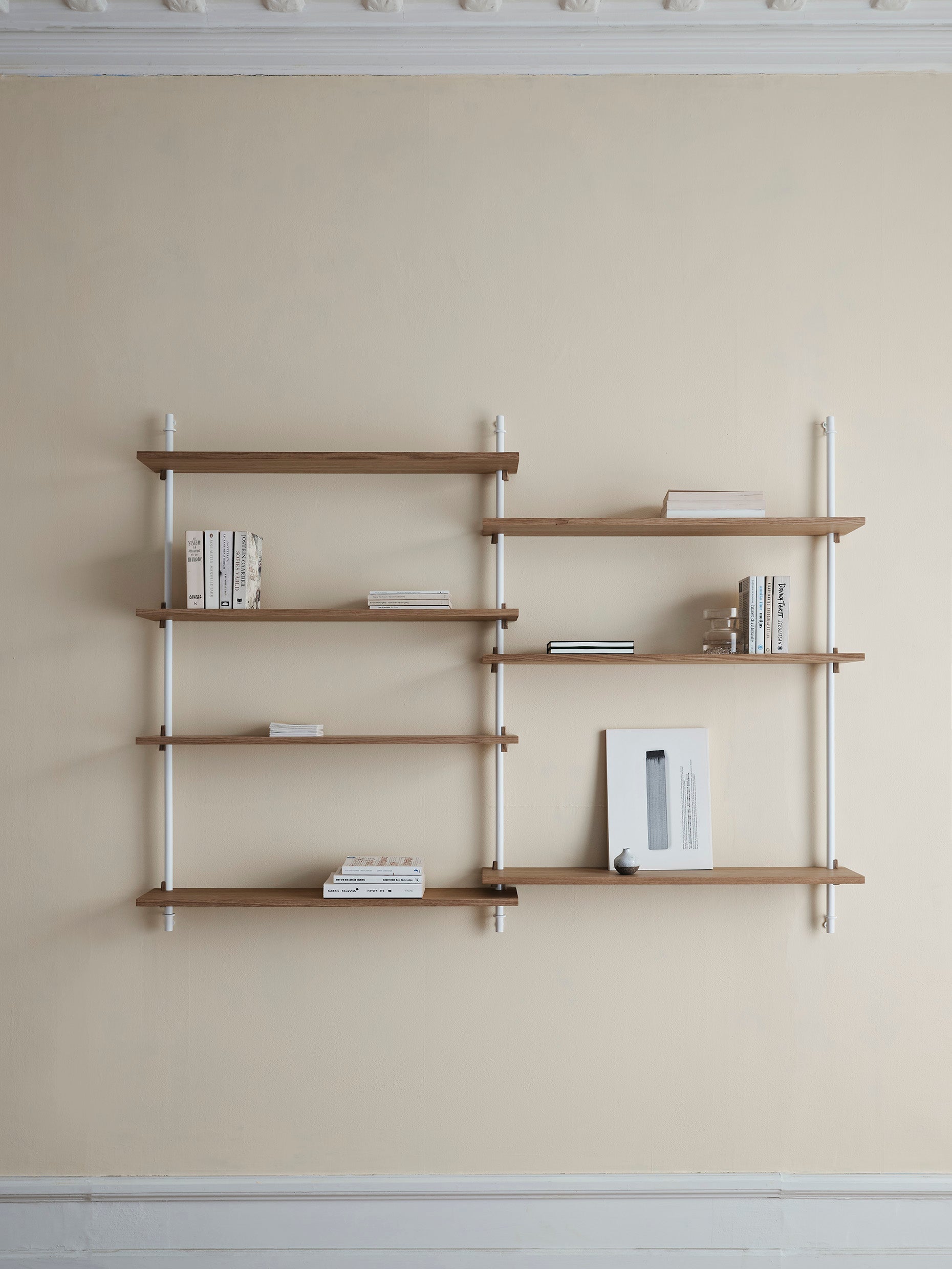 [product_category]-Moebe Wall Shelving Ws.65.1, Oak/White-Moebe-5713520007484-WS.65.1.OA.WH-MOE-16