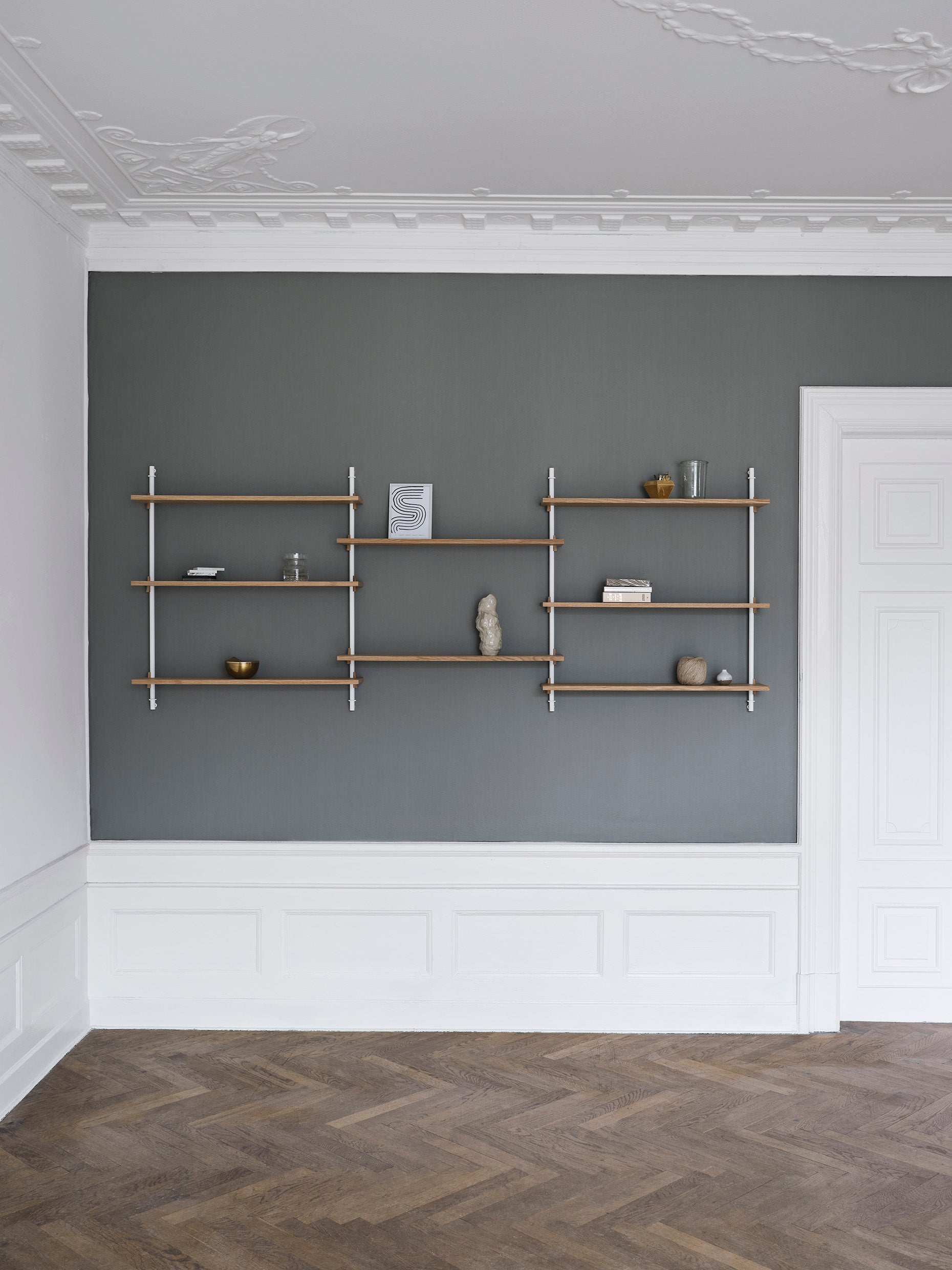 [product_category]-Moebe Wall Shelving Ws.65.1, Oak/White-Moebe-5713520007484-WS.65.1.OA.WH-MOE-19