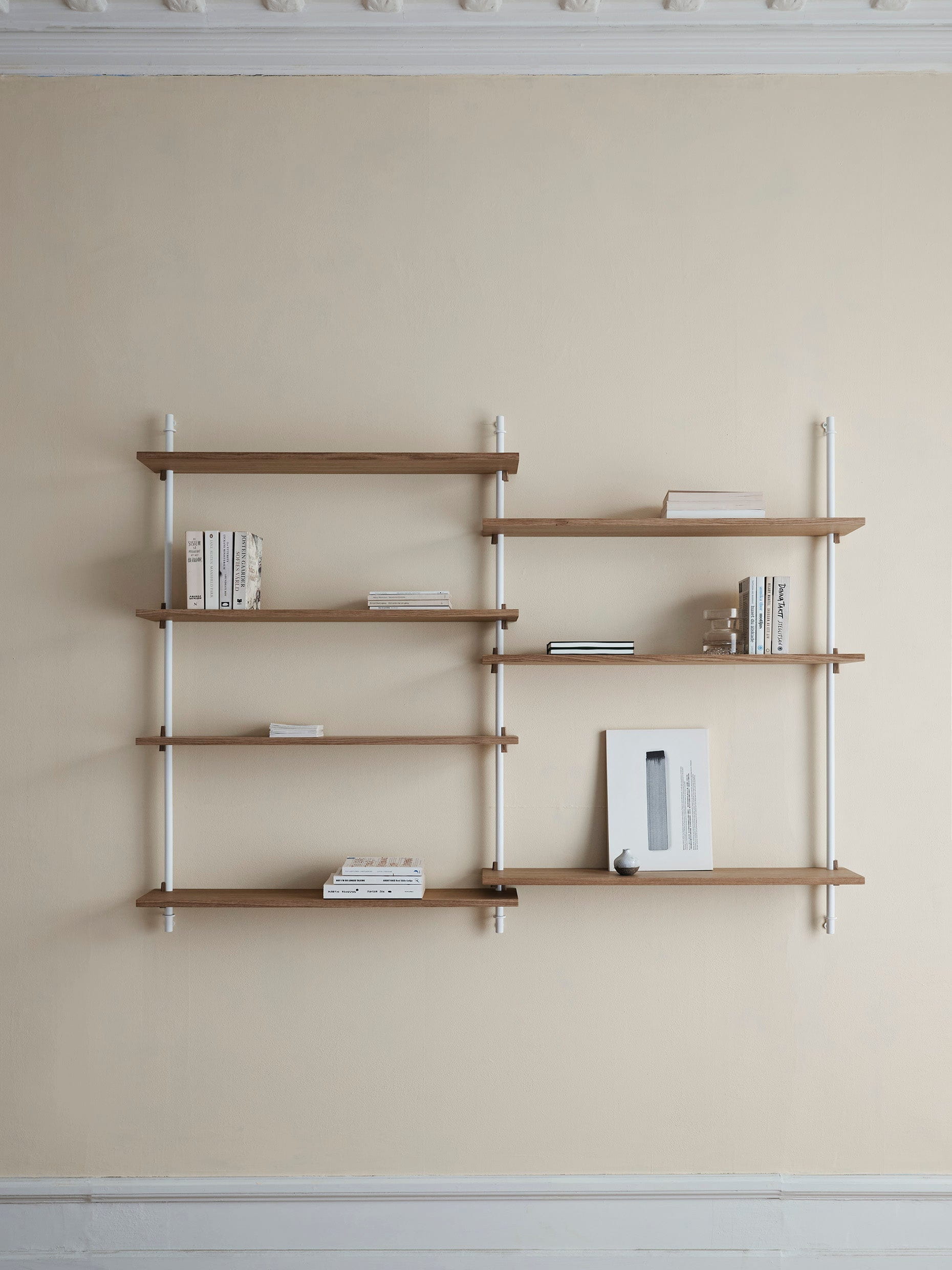 [product_category]-Moebe Wall Shelving Ws.65.1, Oak/White-Moebe-5713520007484-WS.65.1.OA.WH-MOE-3