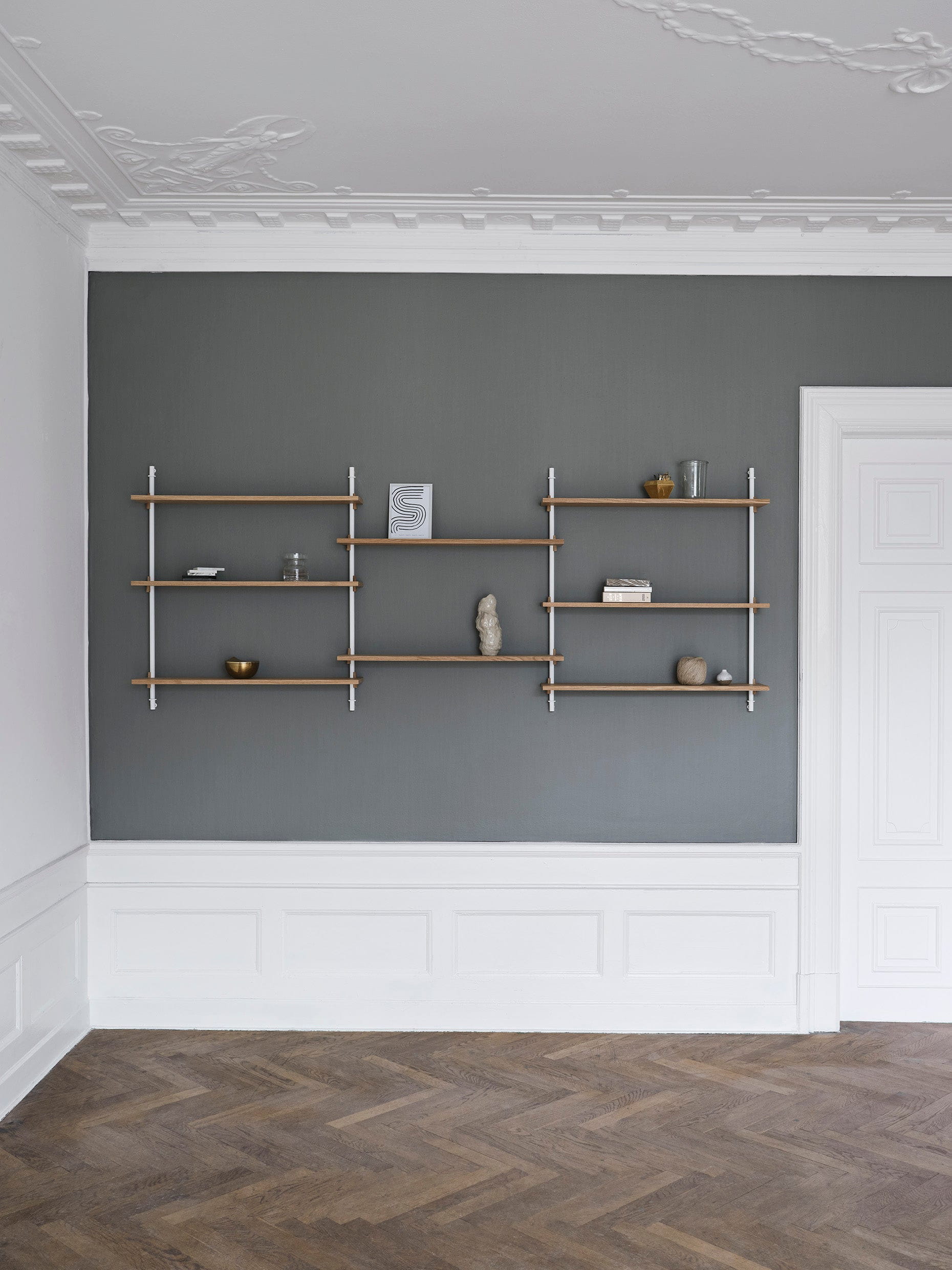 [product_category]-Moebe Wall Shelving Ws.65.1, Oak/White-Moebe-5713520007484-WS.65.1.OA.WH-MOE-6