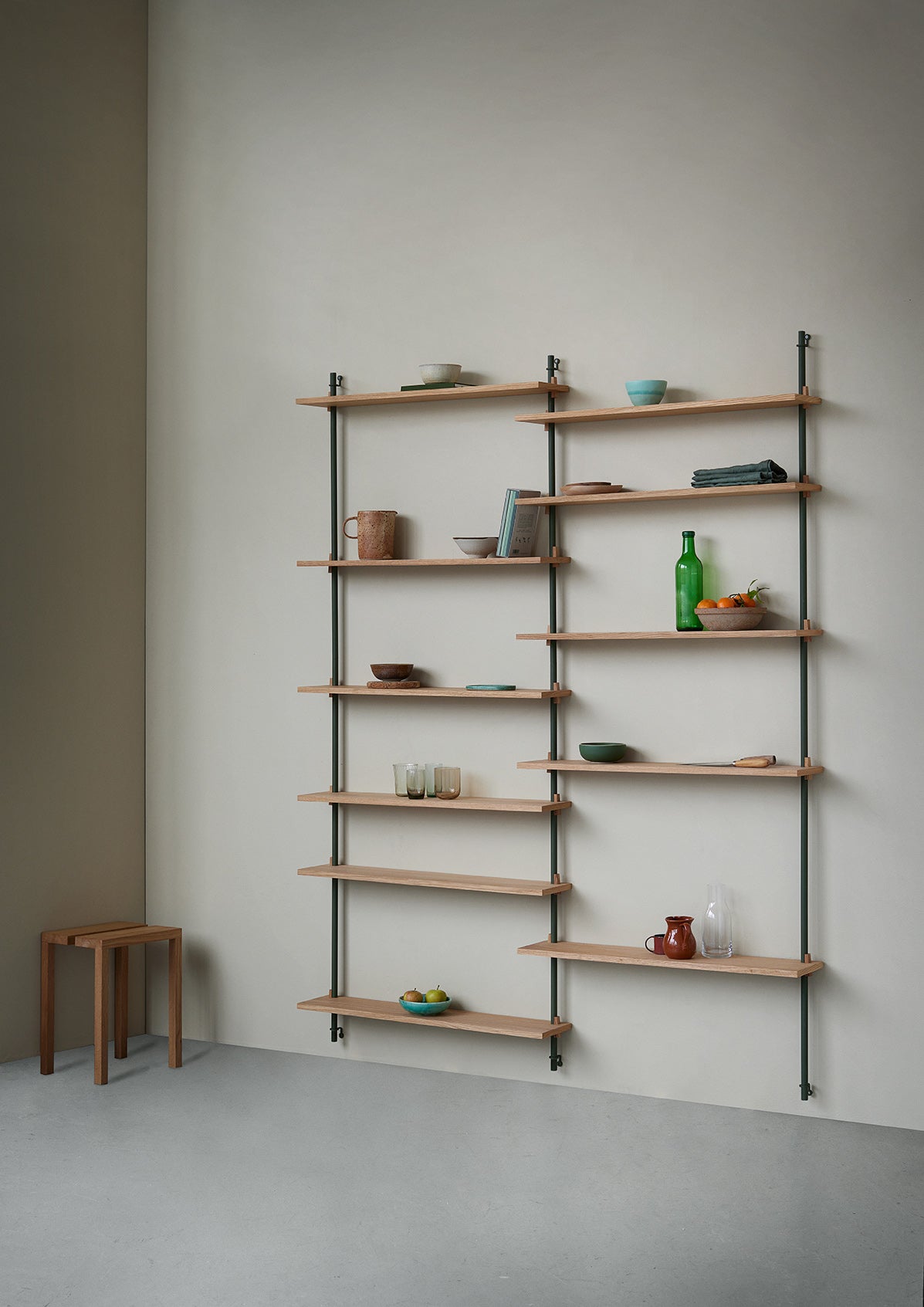 [product_category]-Moebe Wall Shelving Ws.85.1, Oak/Pine Green-Moebe-5713520012341-WS.85.1.OA.PG-MOE-6