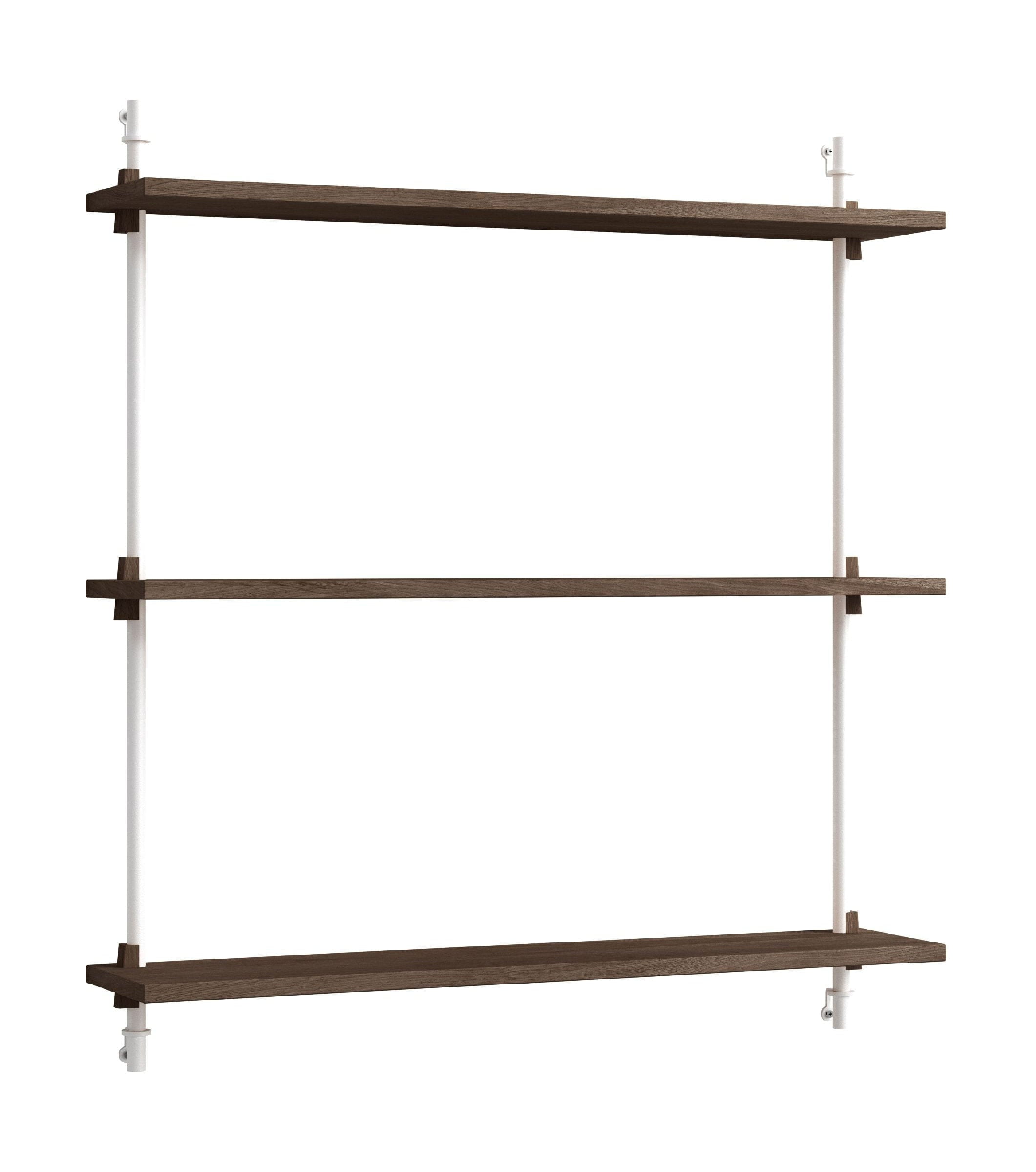 [product_category]-Moebe Wall Shelving Ws.85.1, Smoked Oak/White-Moebe-5713520010750-WS.85.1.SO.WH-MOE-2