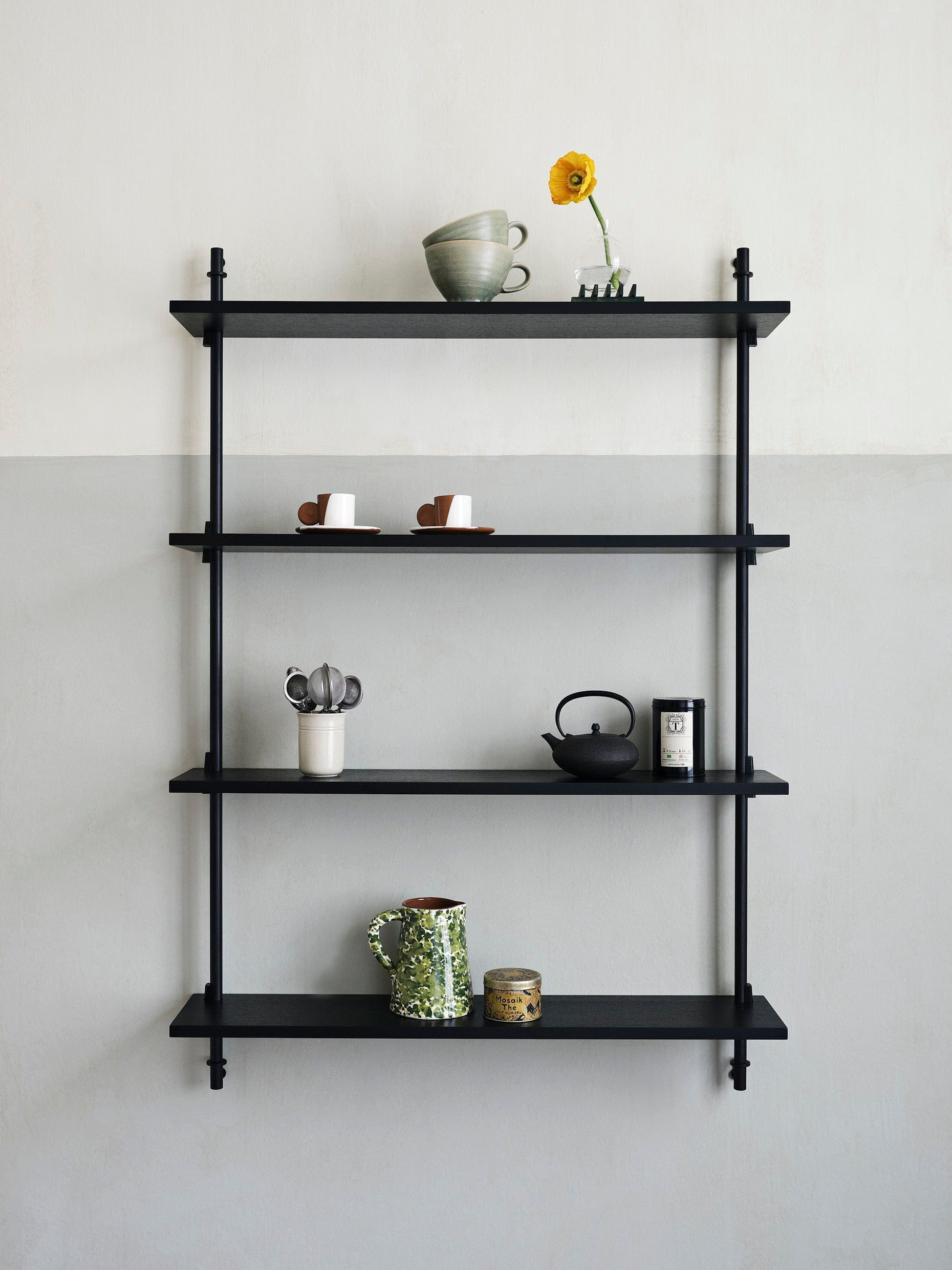 [product_category]-Moebe Wall Shelving Ws.85.2, Black/Black-Moebe-5713520005978-WS.85.2.BL.BL-MOE-5